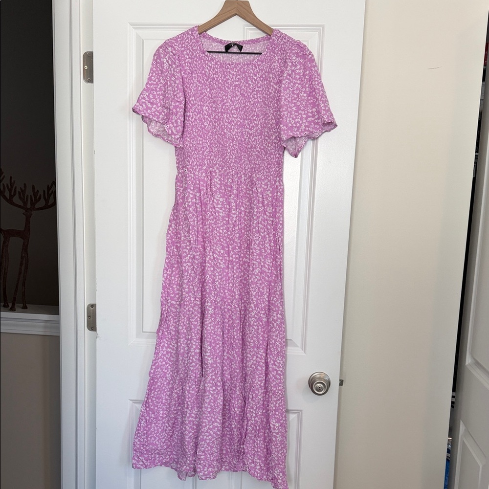 Floral Pink Maxi Dress